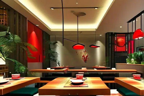 現(xiàn)代風格火鍋店內(nèi)部裝修效果圖
