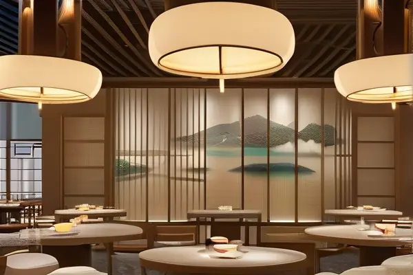 中式餐廳裝修風(fēng)水布局示例