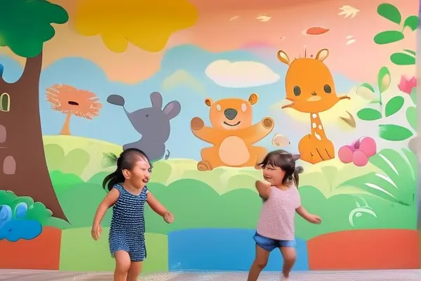 幼兒園壁畫(huà)制作效果圖