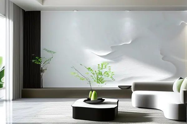 云石雕壁畫(huà)客廳裝飾效果實(shí)景圖