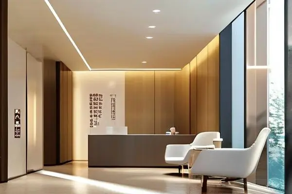 中西醫(yī)結合診所裝修實景圖展示功能分區(qū)與無障礙設計