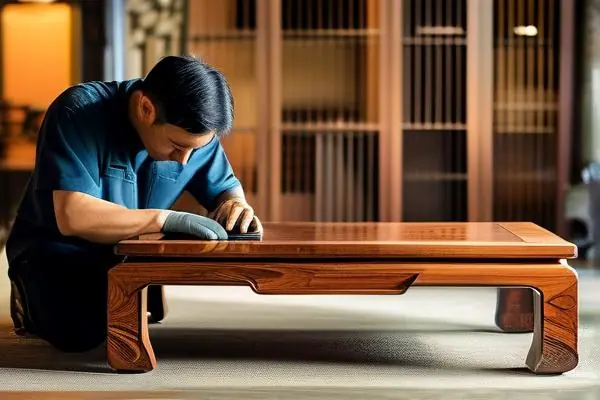 專業(yè)技師保養(yǎng)紫檀家具實(shí)景圖