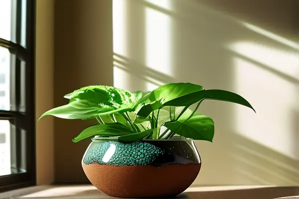 室內植物與凈化陶粒混合種植效果圖