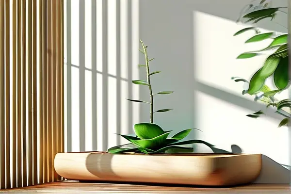 現代簡約風格室內凈化花架效果圖