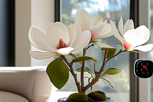 盛開的玉蘭花凈化室內(nèi)空氣實(shí)景