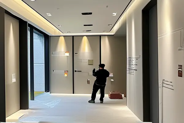 展廳家裝驗收現場