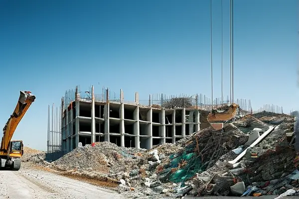 結(jié)構(gòu)拆除垃圾清運(yùn)施工現(xiàn)場