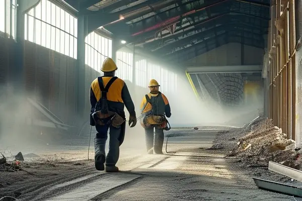 專業室內結構拆除團隊在工作