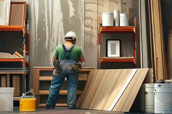 裝修工人施工現場