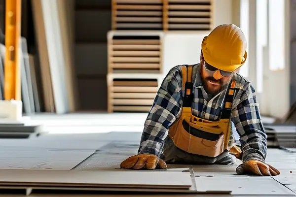 施工現(xiàn)場鋪設(shè)地板