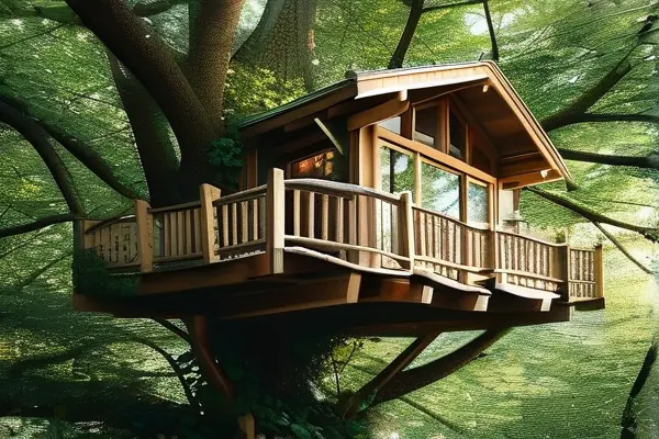 隱藏在樹(shù)冠中的精致樹(shù)屋
