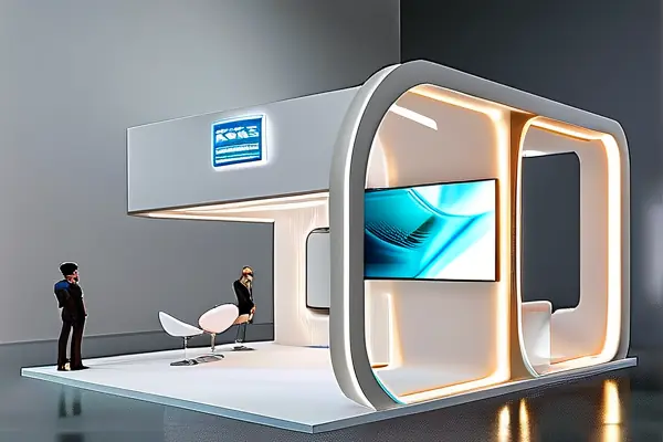 科技感展臺裝修效果圖展示